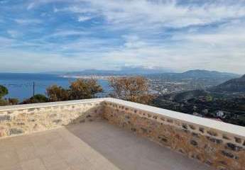 Nord-Kreta: Rodia-Heraklion Naturstein Luxusvilla mit Panorama Meerblick