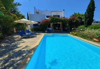 Kreta, Plaka, außergewöhnliche Villa mit Meerblick und privatem Pool und Einliegerwohnung