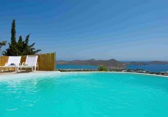 Kreta, Elounda, ebenerdige Luxus-Villa mit Meerblick