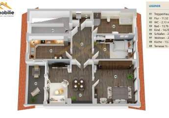 über den Dächern von Mariental - Wohnung mit Loggia 111 m2 3 Zimmer