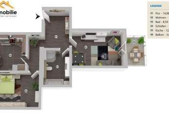 2- Zimmer EG Wohnung in Mariental mit Balkon