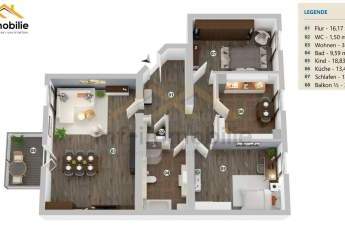 3 Zimmer, Küche, Bad in Mariental EBK kann günstig übernommen werden