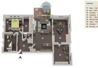Domizil Küsterhof 3 Zimmer 95 m2, ein besonderes zu Hause