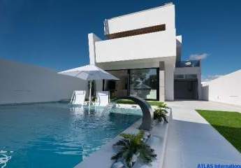 Santiago de la Ribera Costa Calida: Design Doppelhausvillen mit Pool und Garage