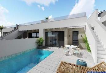 Pilar de la Horadada Costa Blanca: Tolle Reihenhaus Bungalows mit grosser Dachterrasse