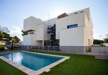 Moderne Meerblick-Neubau-Wohnung am Es Trenc mit großer Terrasse und Pool