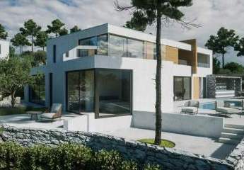 Moderne Villa mit Pool und schönem Blick auf das Meer