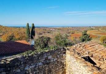 Steinhaus zur kompletten Renovierung mit Meerblick, Region Vizinada