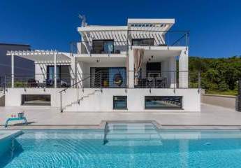Moderne Neubau-Villa mit Infinity-Pool und Panorama-Meerblick, Region Crikvenica