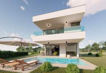 Region Omisalj, Insel Krk: Haus in modernem Design mit Pool