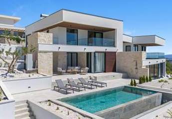 Moderne Neubau-Villa mit Swimmingpool und Panorama-Meerblick, Region Trogir