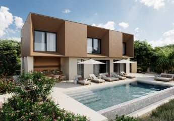 Moderne Neubau-Villa mit Pool und Meerblick bei Labin in ruhiger Lage