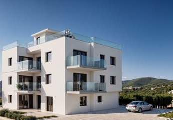 Moderne Neubauwohnungen nahe dem Meer