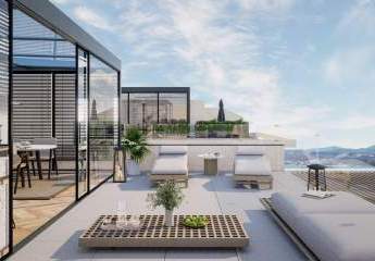 Modernes Penthouse in erster Meereslinie mit Dachterrasse und Community-Pool