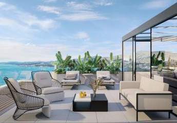 Luxuriöse Penthousewohnung mit Dachterrasse direkt am Meer