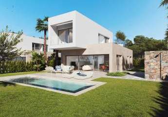 Luxusvillen mit 3 Schlafzimmern, 2 Bädern, Gäste-WC, Klimaanlage und Privatpool in der fantastischen Golfanlage Las Colinas