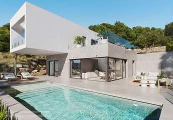 Luxusvillen mit 3 Schlafzimmern, 2 Bädern, Gäste-WC, Klimaanlage und Privatpool in der fantastischen Golfanlage Las Colinas