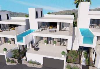 Großzügige und exklusive Villen mit 3 Schlafzimmern, 3 Bädern, Gäste-WC, Infinity-Pool, Garage/Keller und Meerblick