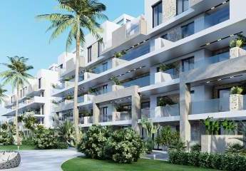 Appartements mit 2 Schlafzimmern, 2 Bädern, Klimaanlage, Einbauküchen mit Elektrogeräten, Tiefgaragenstellplatz, Gemeinschaftspool und Spa