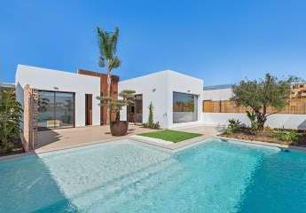 Villen mit 3 Schlafzimmern, 2 Bädern, Vorinstallation Klimaanlage, Privatpool und Meerblick direkt am Golfplatz von La Serena Golf