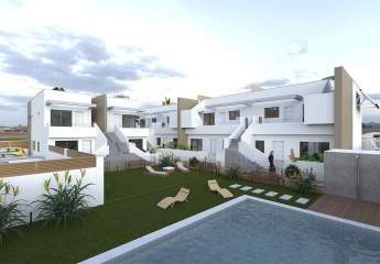 Obergeschoss-Wohnungen mit 2 Schlafzimmern, 2 Bädern, Dachterrasse, Kfz-Stellplatz und Gemeinschaftspool