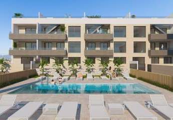 Moderne Apartments mit Gemeinschaftspool und Meerblick