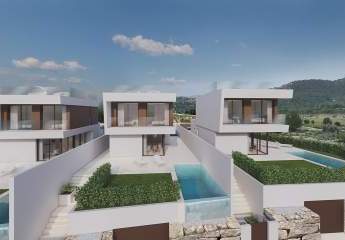 Exklusive Villen mit 3 Schlafzimmern, 3 Bädern, Gäste-WC, Keller, Privatpool und Dachterrasse mit Meerblick in wunderschöner Umgebung