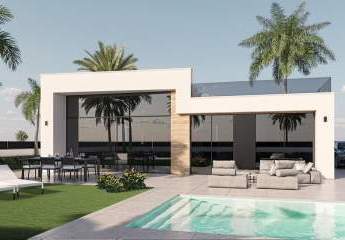 Villen mit 2 Schlafzimmern, 2 Bädern, Dachterrasse, Vorinstallation Klimaanlage und optionalem Privatpool im Condado de Alhama Golf Resort