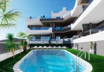 Penthouse-Wohnungen mit 3 Schlafzimmern, 2 Bädern, Dachterrasse, WC, Privatpool und Einbauküchen mit Elektrogeräten