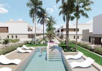 Obergeschoss-Wohnungen mit 3 Schlafzimmern, 2 Bädern, Dachterrasse, Tiefgaragenstellplatz und Gemeinschaftspool neben Serena Golf