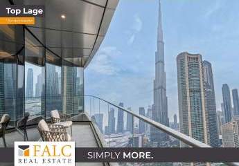 Luxuriöse Wohnung + Dienstzimmer | Vollständiger Burj Khalifa Blick | Möbliert | Address Sky View