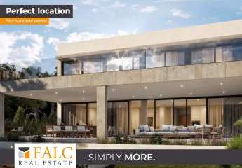 Neubau-Luxus-Villa im minimalistischen Stil