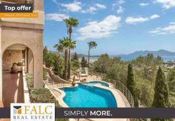 Villa mit Ferienlizenz und spektakulärem Meerblick bei Pollensa