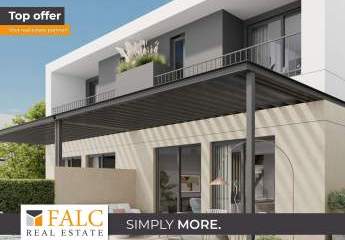 Elegante Neubau-Doppelhaushälfte mit Pool und gepflegtem Garten in Puig de Ros