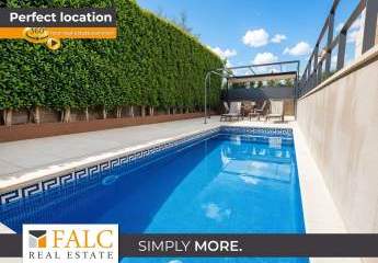 Modernes Chalet mit Pool – nur wenige Schritte zum Strand