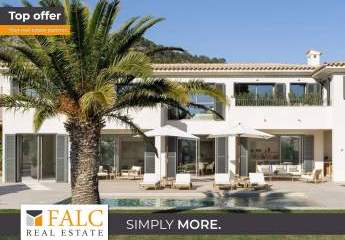 Klassische Neubauvilla mit Pool und Bergblick in Palmanyola