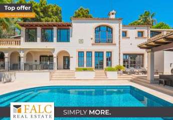 Mediterrane Villa mit traumhaftem Meerblick und Pool in Cas Català