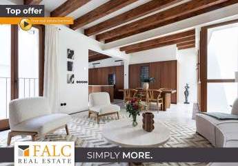 Duplex-Penthouse mit Dachterrasse und Blick auf Kathedrale in Palmas Altstadt