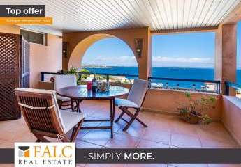 Sonniges Meerblick-Apartment mit Gemeinschaftspool in Illetas