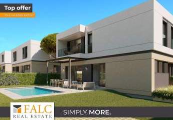 Moderne Neubau-Doppelhaushälfte mit Pool in Strandnähe in Puig de Ros