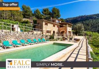 Rustikale Finca mit Bergblick und Pool in Bunyola