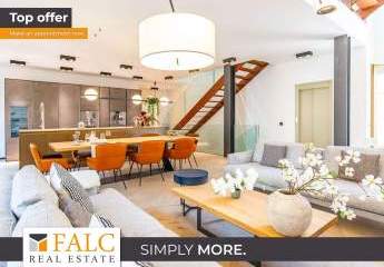 Luxuriöses Neubau-Stadthaus mit Meerblick, Dachterrasse und Garage