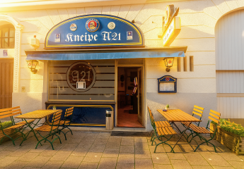 Kneipe „A21“ in München-Sendling. Gepflegtes Kultlokal mit Tradition