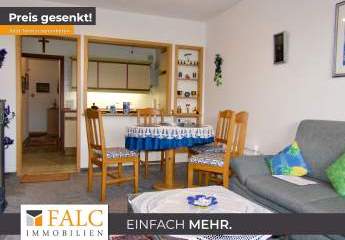 Einfach Mehr: Gepflegte Nichtraucher-2-Zimmer-Wohnung, möbiliert, TG, Aufzug, Süd-Loggia-Balkon.