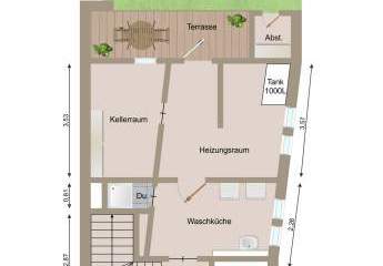 Für den kleinen Gelbeutel  teilsaniertes Reihenendhaus  mit Fernblick