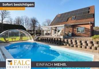 +++ Stilvolles Wohnen: Einfamilienhaus mit Pool, weitläufigem Grundstück & tollem Wintergarten +++
