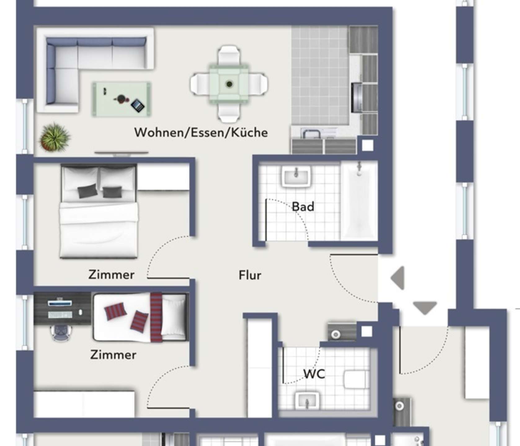 3 Zimmer Neubauwohnung