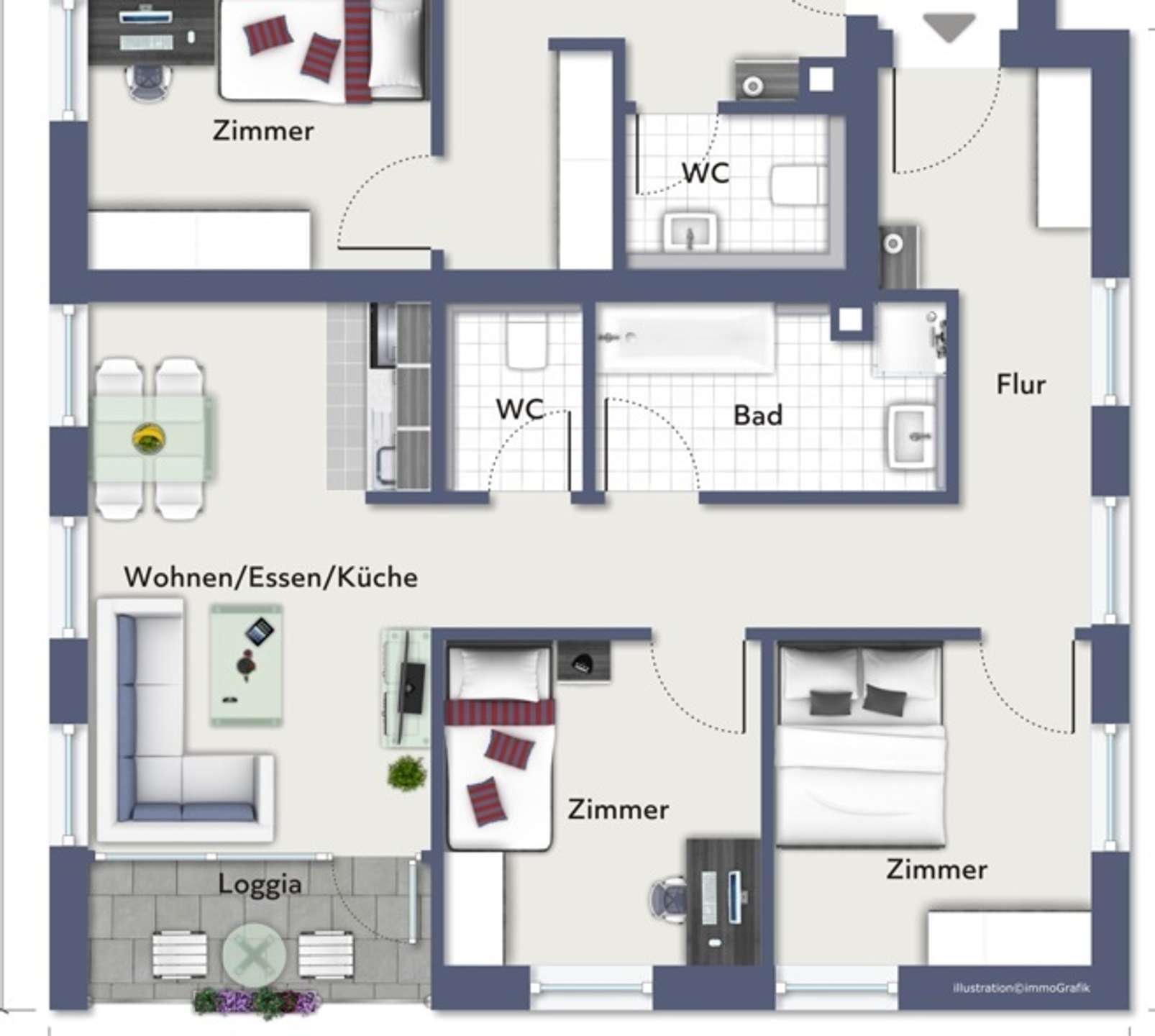 3 Zimmer Neubauwohnung