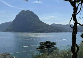 Luxuriöse 6-Zimmer-Wohnung mit Seeblick in Lugano-Castagnola