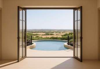 Grundstück mit Panoramablick und Baugenehmigung und Pool mit 107 m² Wasserfläche